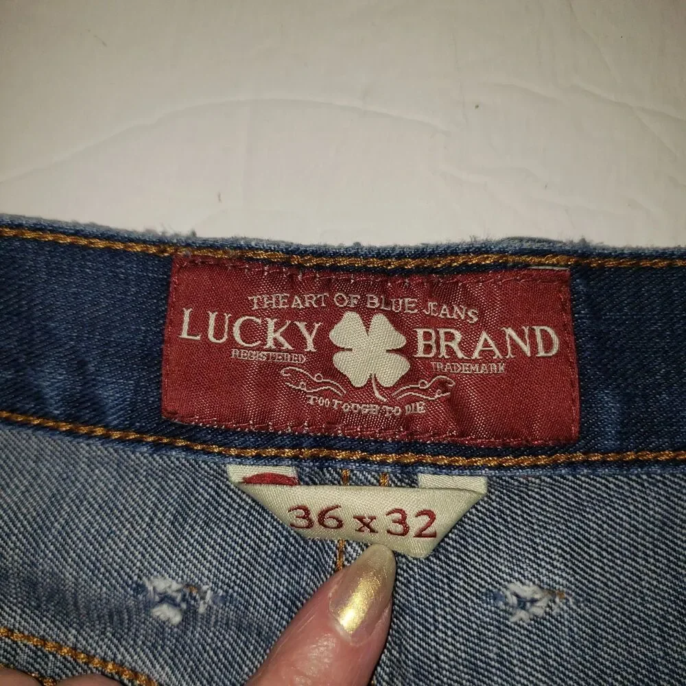 LUCKY BRAND  429 Classic Straight Leg Denim Blue Jeans Mens Size 36 X 32